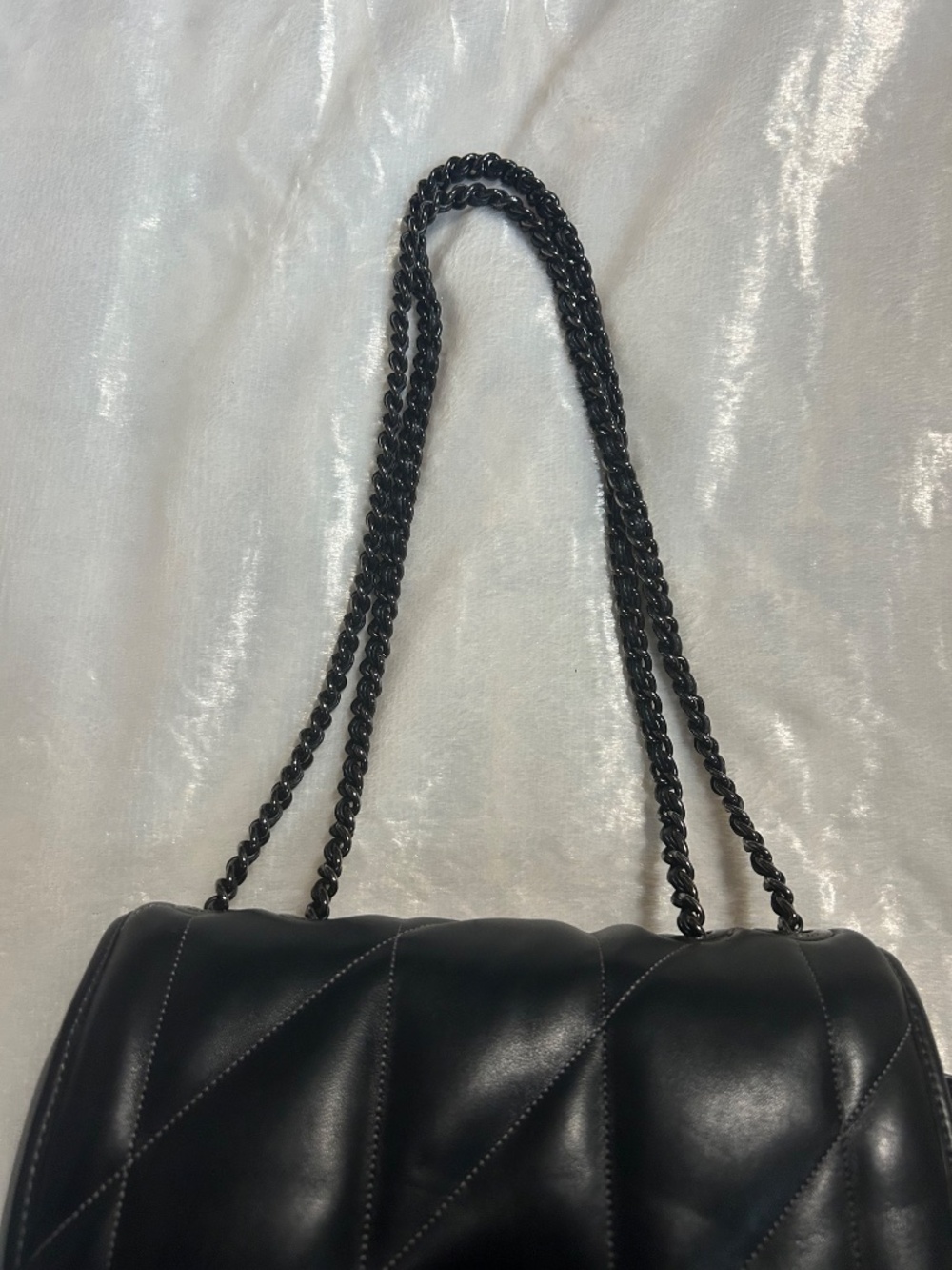Coach Madison Quilted Pillow larger size in black - Picture 2 of 11